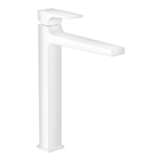 hansgrohe Mitigeur monocommande lavabo 260 Metropol m HG, poussoir, bec 204 mm, blanc mat