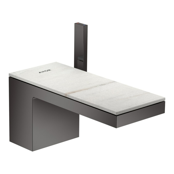 hansgrohe Mitigeur monocommande lavabo 70 Axor MyEdition A 151 mm, avec vidage poussoir, sans plaque, chromé mat bleu