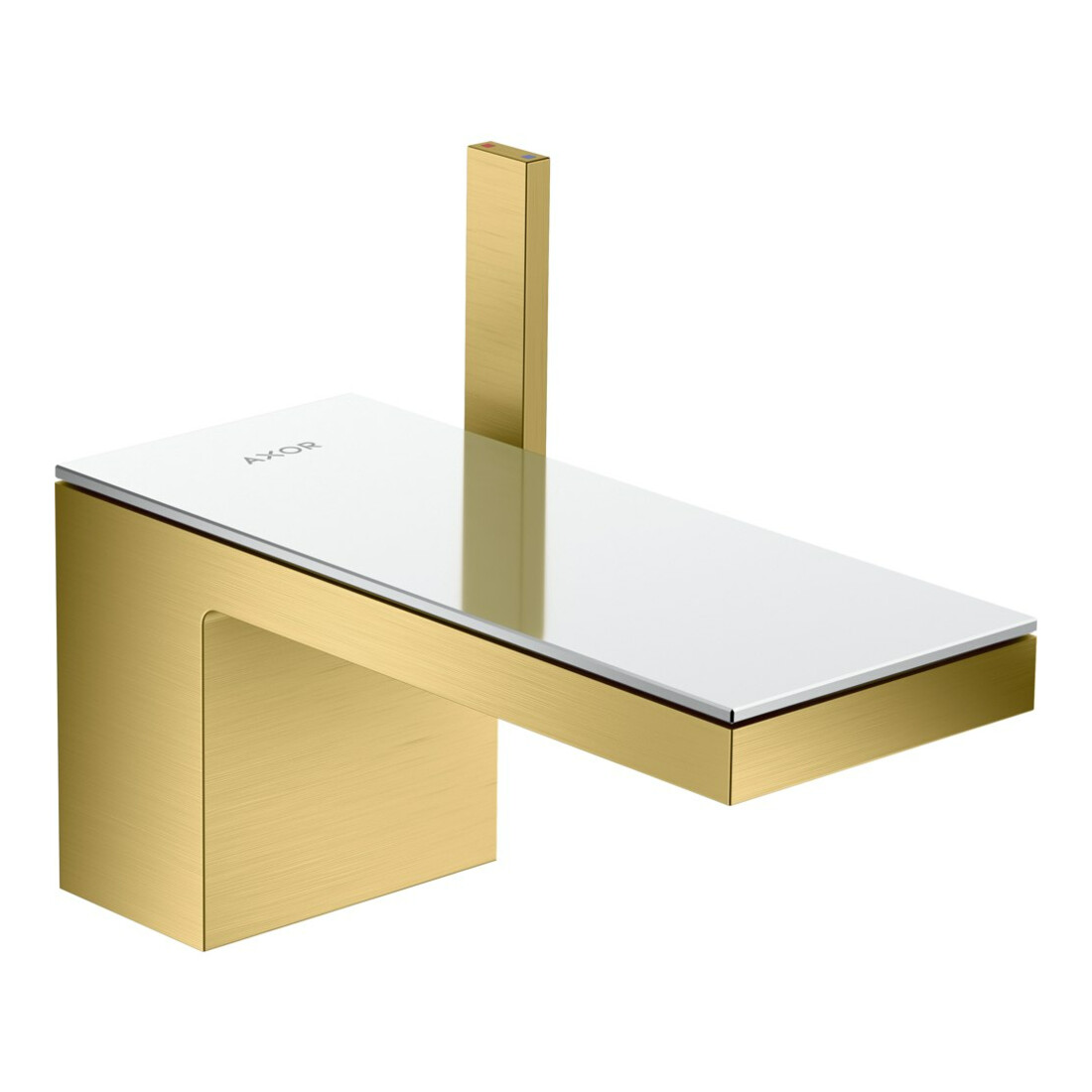 hansgrohe Mitigeur monocommande lavabo 70 Axor MyEdition A 151 mm, avec vidage poussoir, sans plaque, finition or optique