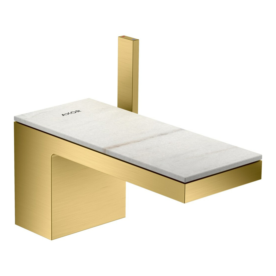 hansgrohe Mitigeur monocommande lavabo 70 Axor MyEdition A 151 mm, avec vidage poussoir, sans plaque, finition or optique