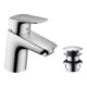 hansgrohe Mitigeur monocommande lavabo 70 Logis avec vidage à poussoir, chrome