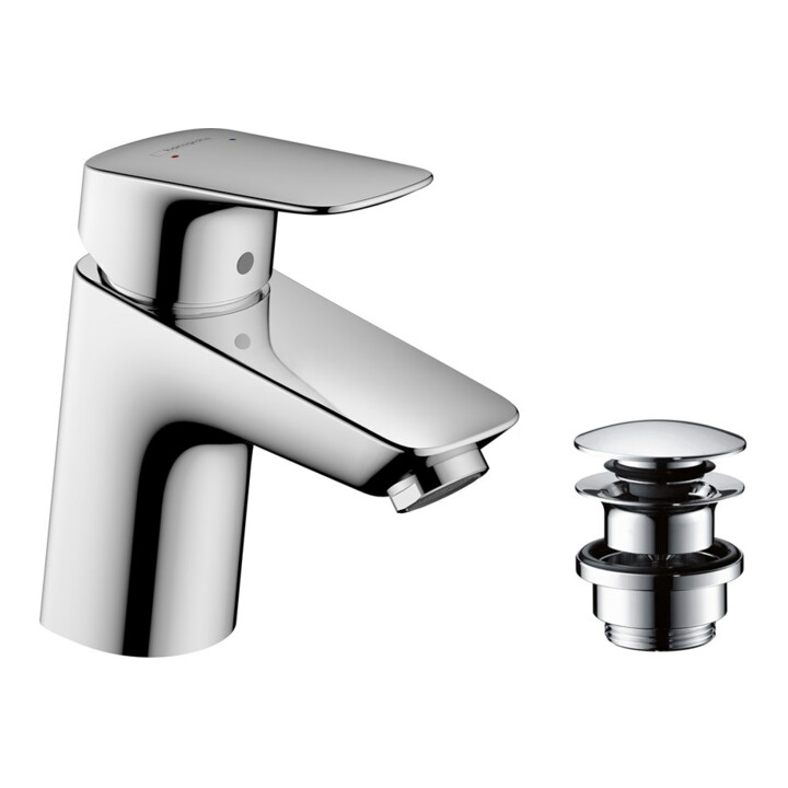 hansgrohe Mitigeur monocommande lavabo 70 Logis avec vidage à poussoir, chrome