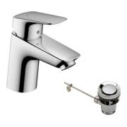 hansgrohe Mitigeur monocommande lavabo 70 Logis m avec garniture de vidage à tige métal, chrome-3