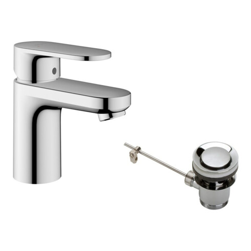 hansgrohe Mitigeur monocommande lavabo 70 Vernis Blend avec garniture de vidage à tige métallique, chrome