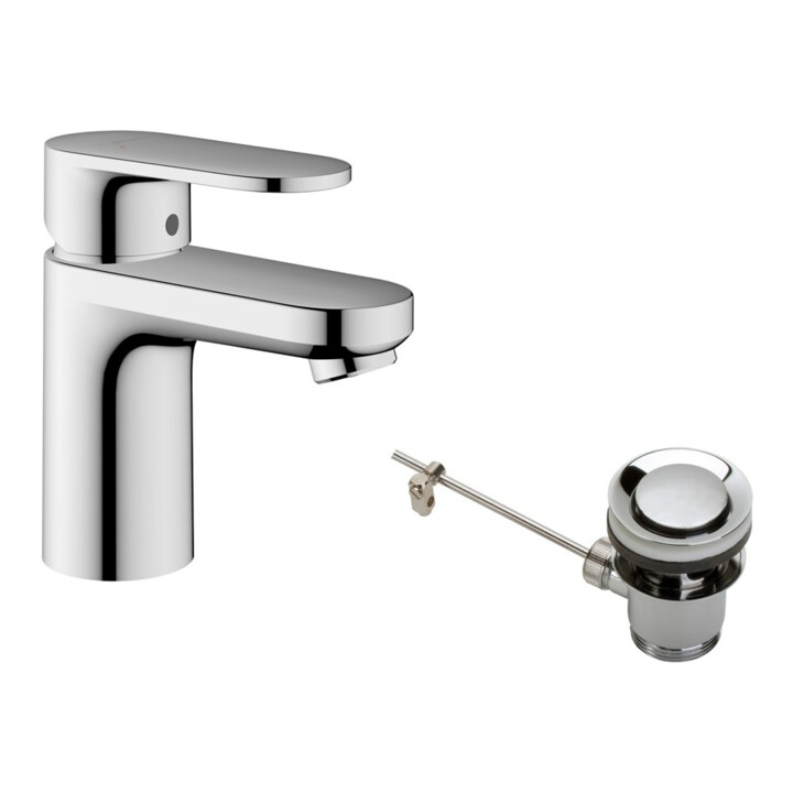 hansgrohe Mitigeur monocommande lavabo 70 Vernis Blend avec garniture de vidage à tige métallique, chrome