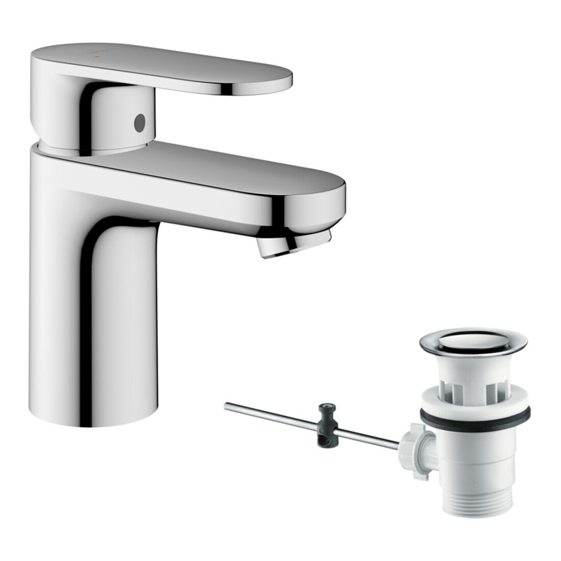 hansgrohe Mitigeur monocommande lavabo 70 Vernis Blend avec garniture de vidage à tirette, chrome