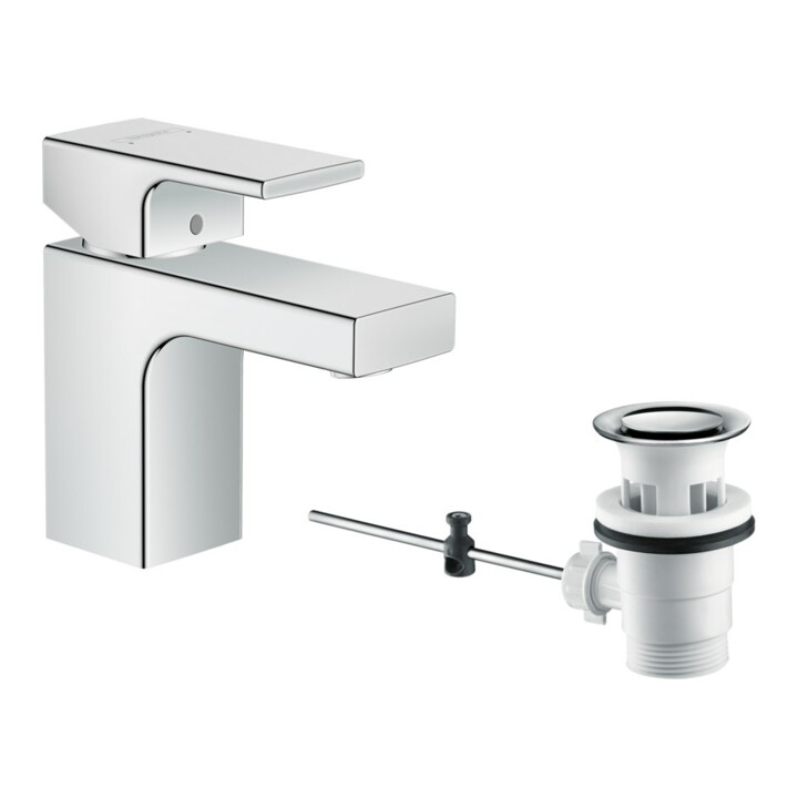 hansgrohe Mitigeur monocommande lavabo 70 Vernis Shape avec vidage à tirette, chrome