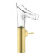 hansgrohe Mitigeur monocommande lavabo Axor Starck V 220 mm verre, vidage non verrouillable, brossé-1