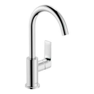 hansgrohe Mitigeur monocommande lavabo Rebris E 210 mm bec pivotant, tirette, chrome