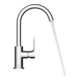 hansgrohe Mitigeur monocommande lavabo Rebris E 210 mm bec pivotant, tirette, chrome-3