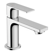 hansgrohe Mitigeur monocommande lavabo Rebris E 80 CoolSt avec garniture de vidage à tige métallique, chrome