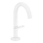 hansgrohe Mitigeur monocommande lavabo Sel. 140 Axor One, bec 122 mm, vidage à pression, blanc mat