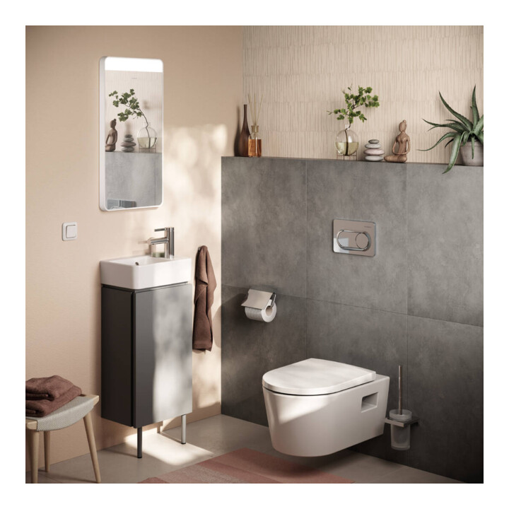 hansgrohe Mitigeur monocommande lavabo Zesis S, bec 105 mm, poussoir, synthétique, chrome