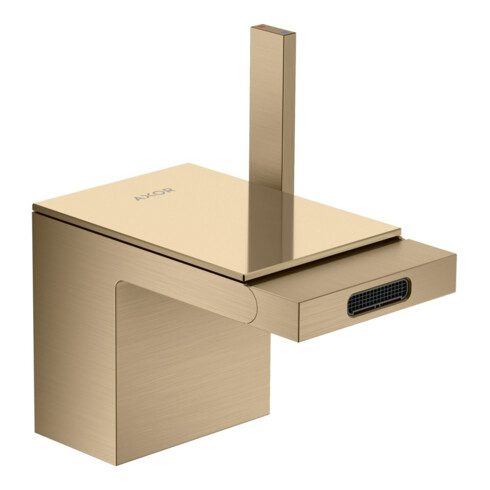 hansgrohe Mitigeur monocommande pour bidet Axor MyEdition A 121 mm, avec vidage poussoir, sans plaque, bronze brossé