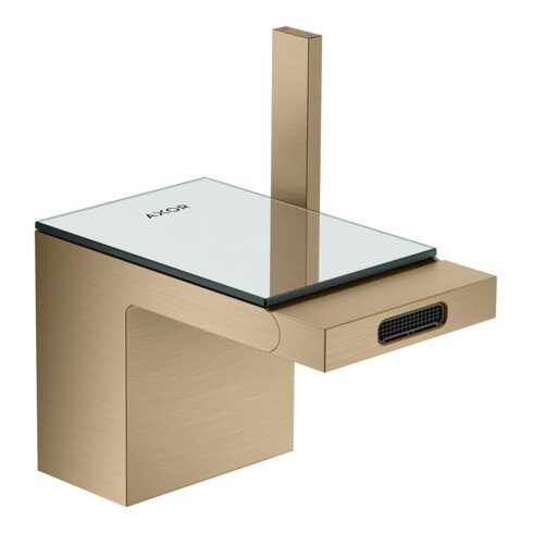 hansgrohe Mitigeur monocommande pour bidet Axor MyEdition A 121 mm, avec vidage poussoir, sans plaque, bronze brossé