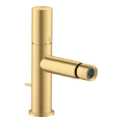 hansgrohe Mitigeur monocommande pour bidet Axor Uno A 124 mm, avec poignée, tirette, or brillant optique