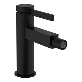 hansgrohe Mitigeur monocommande pour bidet Finoris avec garniture de vidage Push-Open, noir mat
