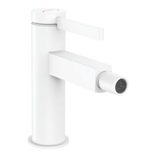 hansgrohe Mitigeur monocommande pour bidet Finoris avec vidage Push-Open, blanc mat