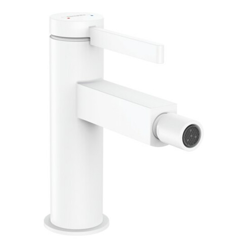 hansgrohe Mitigeur monocommande pour bidet Finoris avec vidage Push-Open, blanc mat