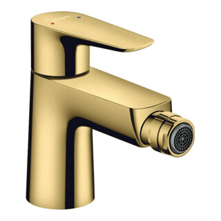 hansgrohe Mitigeur monocommande pour bidet Talis E avec vidage à tirette, finition or poli