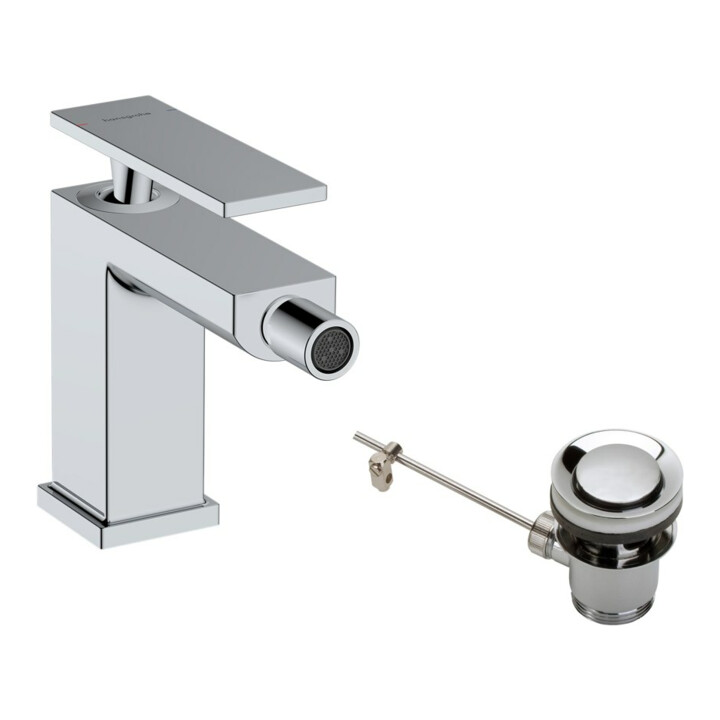 hansgrohe Mitigeur monocommande pour bidet Tecturis E, bec 149 mm, avec tirette, chrome