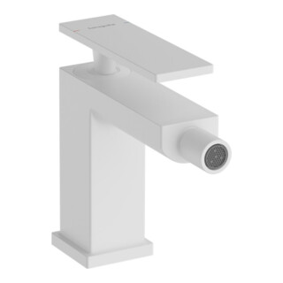 hansgrohe Mitigeur monocommande pour bidet Tecturis E, sortie 149 mm, avec tirette, blanc mat