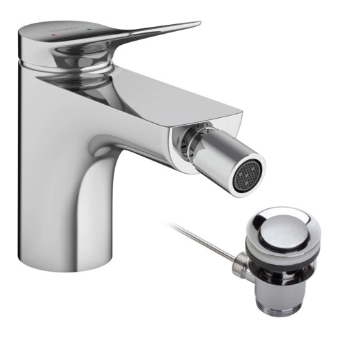hansgrohe Mitigeur monocommande pour bidet Vivenis avec vidage à tige, chrome
