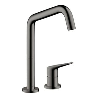 hansgrohe Mitigeur monotrou 2 trous pour évier 240 Axor Citterio M chrome noir poli avec bec pivotant