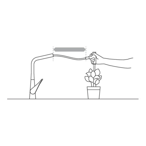 hansgrohe Mitigeur monotrou de cuisine 320 Metris Select M71 avec bec extractible, 1jet, sBox, chrome