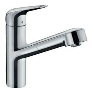 hansgrohe Mitigeur monotrou Focus M42 150 pour évier avec bec extractible, 1jet, chrome