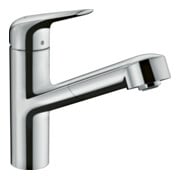 hansgrohe Mitigeur monotrou Focus M42 150 pour évier avec bec extractible, 1jet, chrome-3