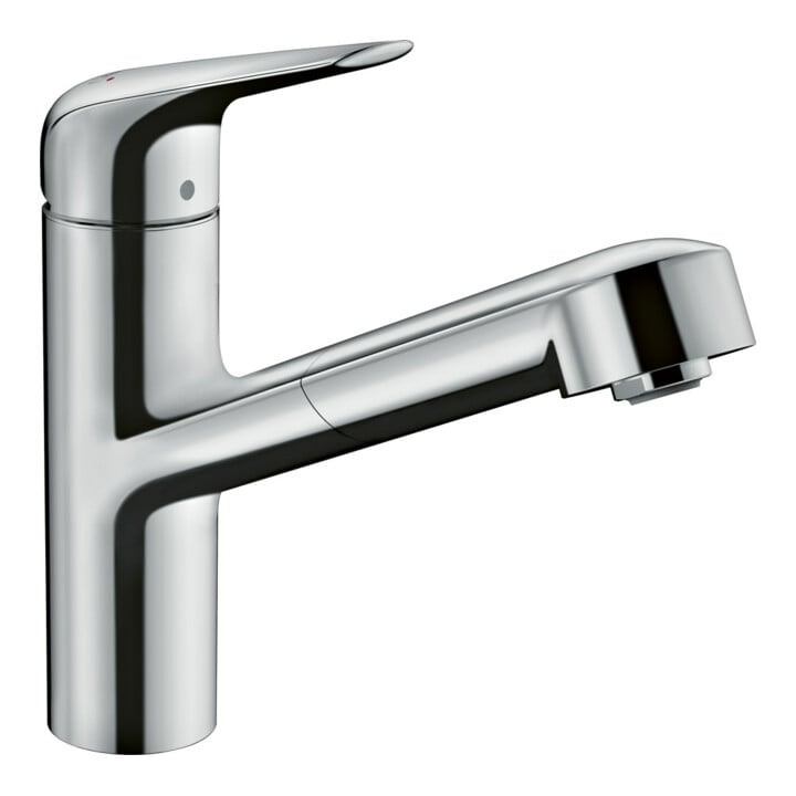 hansgrohe Mitigeur monotrou Focus M42 150 pour évier avec bec extractible, 1jet, chrome