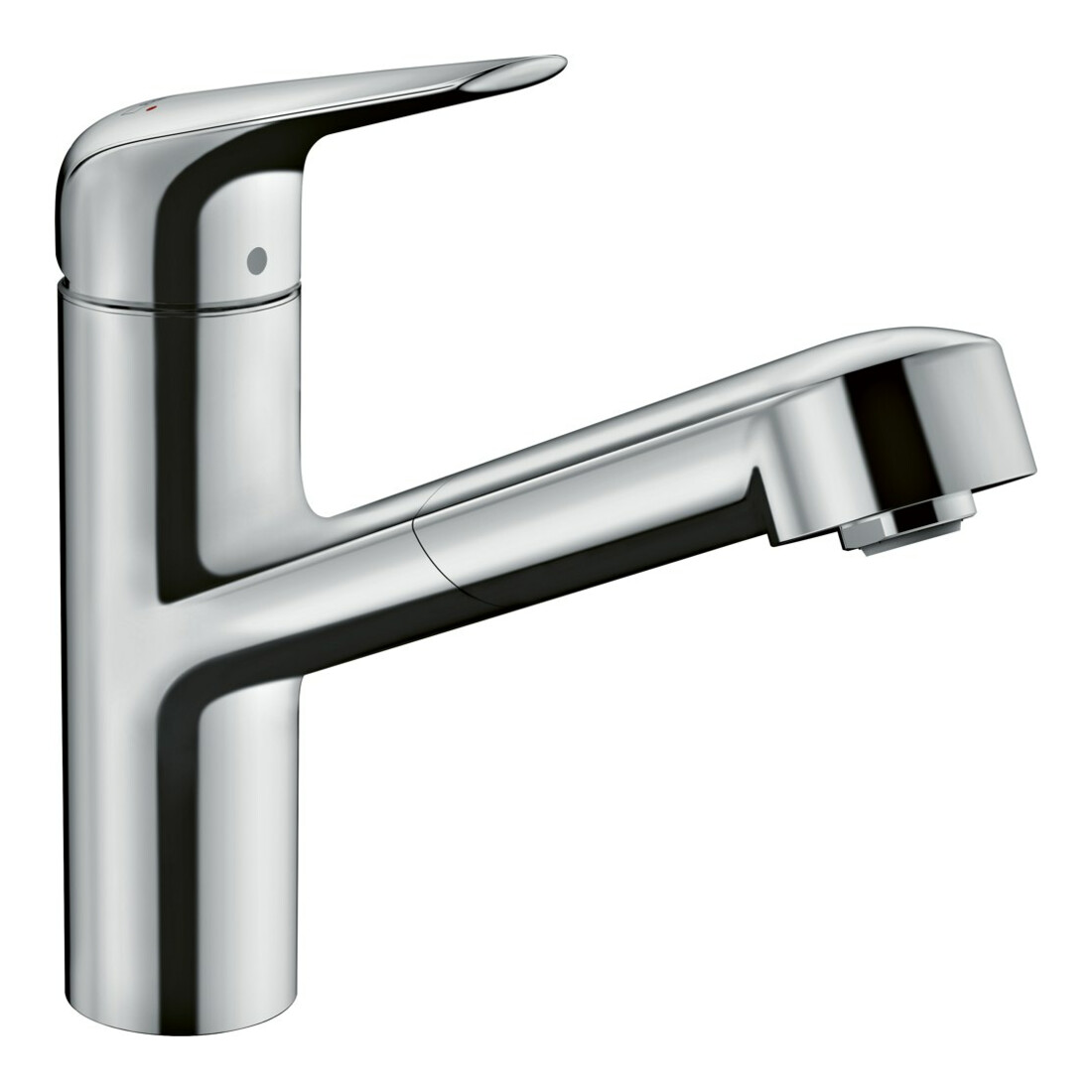 hansgrohe Mitigeur monotrou Focus M42 150 pour évier avec bec extractible, 1jet, chrome