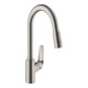hansgrohe Mitigeur monotrou Focus M42 220 avec douchette extractible, 2 jets, aspect inox-1