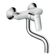 hansgrohe Mitigeur monotrou Logis M31 montage mural, 1 jet, bec bas, chrome-1