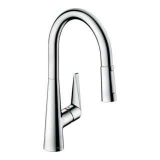 hansgrohe Mitigeur monotrou pour évier 200 Talis M51 avec douchette extractible, 2 jets, chrome