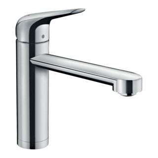hansgrohe Mitigeur monotrou pour évier Focus M42 120, 1 jet, chrome, montage devant fenêtre