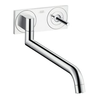 hansgrohe Mitigeur mural pour évier Axor Uno UP, chrome
