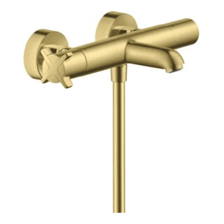 hansgrohe Mitigeur thermostatique baignoire Axor Citterio E AP, sortie 177 mm, 2 consommations, laiton brossé