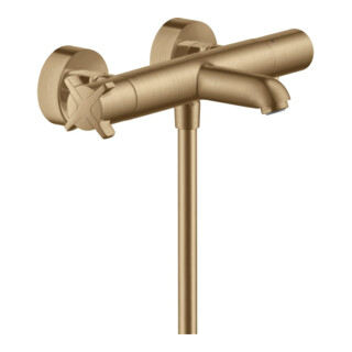 hansgrohe Mitigeur thermostatique baignoire Axor Citterio E AP, sortie 177 mm, 2 sorties, bronze brossé