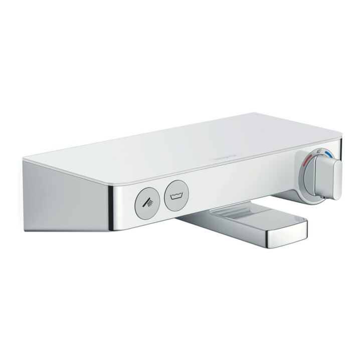 hansgrohe Mitigeur thermostatique baignoire ShowerTablet Sel. 300 300x160mm, AP, 2 voies, A 192mm, blanc/argent chrome