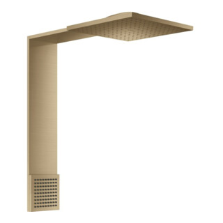hansgrohe Module de douche ShowerComposition 250x250 mm, blanc, 2 jets, brossé bronze