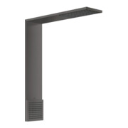 hansgrohe Module de douche ShowerComposition 250x250 mm, blanc brossé, 1 jet, avec support