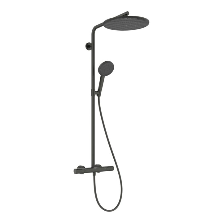 hansgrohe Module de douche ShowerComposition 250x250 mm, blanc brossé, 1 jet, avec support
