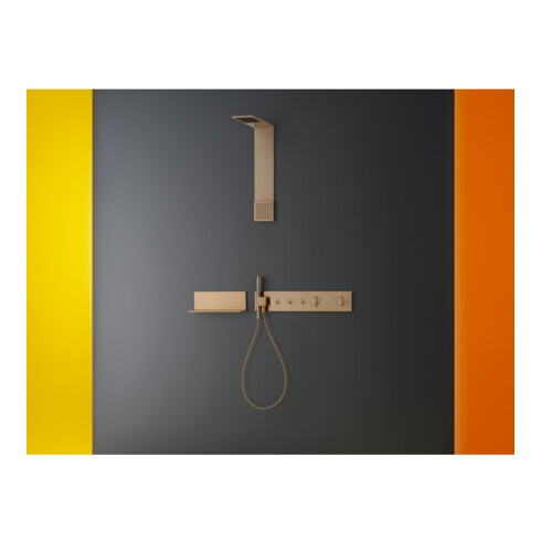 hansgrohe Module de douche ShowerComposition 250x250 mm, WD, 1 jet, brossé, r gol