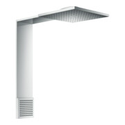 hansgrohe Module de douche ShowerComposition 250x250mm, blanc, 2 jets, avec pomme de douche, chrome