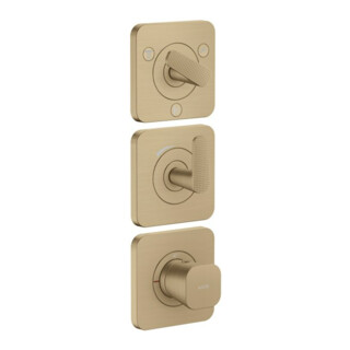 hansgrohe Module thermostat Axor Citterio C cub cut, bronze brossé, encastré avec rosaces