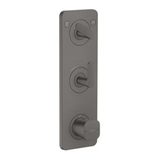 hansgrohe Module thermostat Axor Citterio C cub cut, brossé noir, encastré avec plaque