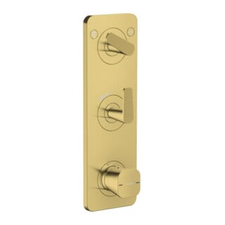 hansgrohe Module thermostat Axor Citterio C cub cut, or poli optique, encastré avec plaque