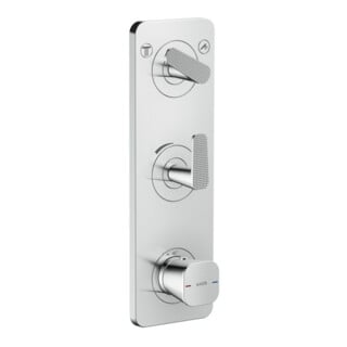 hansgrohe Module thermostat Axor Citterio C cubic cut, chrome, encastré avec plaque